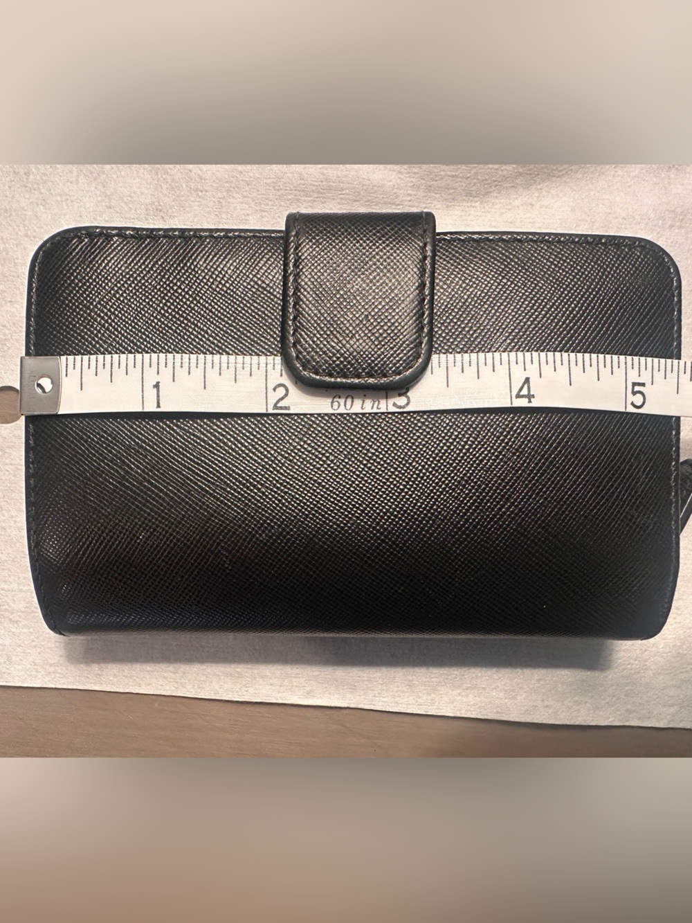 Prada Black Saffiano Leather Wallet with Gold Logo - Picture 11 of 13